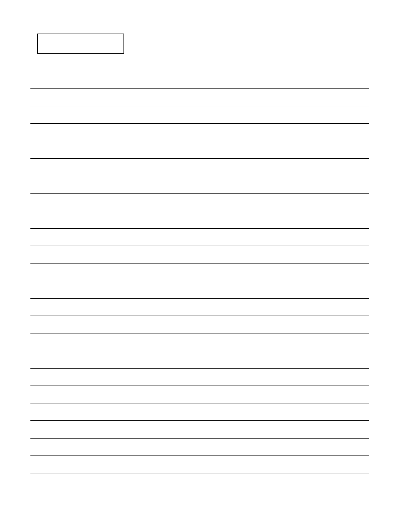 blank lined writing template