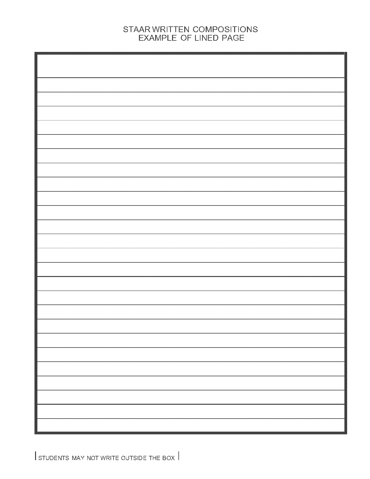 blank lined writing template